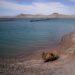 Rusting debris that used to be underwater sits above the water level on Lake Mead.