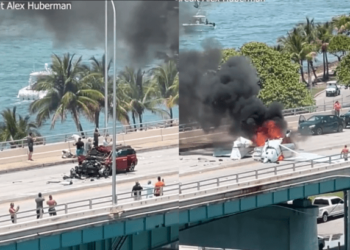 Plane crashes into SUV on South Florida bridge leaving 1 dead, 5 injured – Law Officer