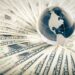glass globe and money