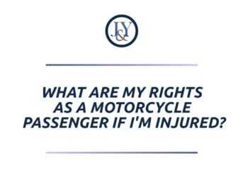 Were you injured as a passenger in a motorcycle accident?