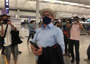 Michael Vidler at Hong Kong airport