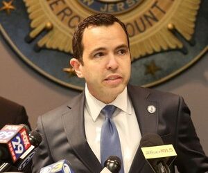 Acting New Jersey Attorney General Matthew Platkin speaks at a March 30, 2022 press conference at the Mercer County Prosecutor's Office in Trenton.