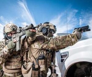BORTAC Team members practice immediate action drill training.