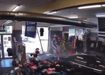 Driver charged after intentionally crashing vehicle into Trump merchandise store – Law Officer