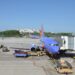 Baggage being loaded onto a Southwest plane on the tarmac