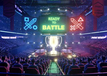 esport stadium filled with cheering crowd