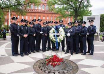 national-police-week-2022-1-mesquite-texas-police-officers-honored-fallen-k-9-kosmo-at-the-national-police-k-9-memorial-service