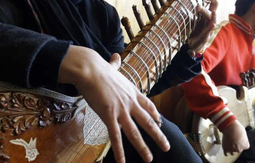 Rich history … a girl practises the sitar at the Afghanistan National Institute of Music in Kabul in 2013.