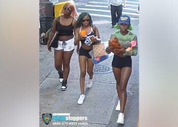 Three suspects alleged to have assaulted a woman on a MTA bus in Queens, New York City.