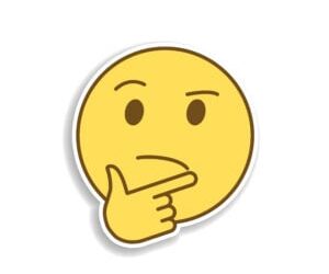 think wonder question pondered colored emoji sticker icon. Element of emoji for mobile concept and web apps illustration.