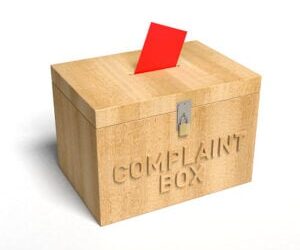 Illustration of a wooden box used for complaint slips