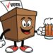 Ballot Box with Beer Election day drinking