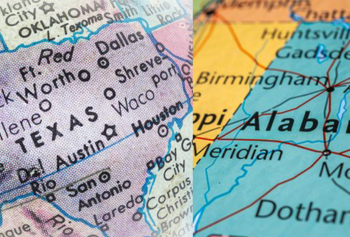 Texas Alabama maps