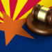 Arizona flag and gavel