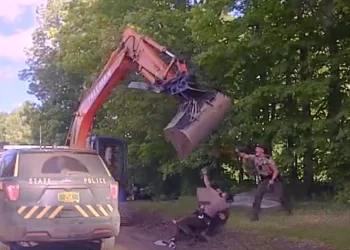 Father accused of swinging excavator at troopers as they arrested his son – Law Officer