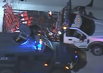 Calif. PD's BearCat ends pursuit with suspect in stolen truck