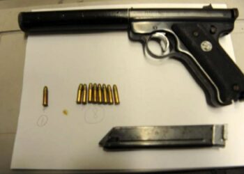 The guns found on Centeno.