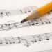Handwritten Music scale staff handwriting song