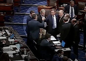 Viral Video Captures Ted Cruz Fist-Bumping Republicans After Blocking Bill to Help Vets Suffering from Toxic Burn Pits