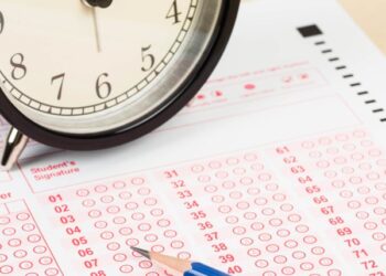 exam with clock