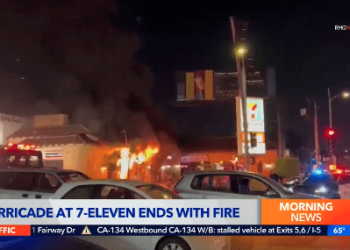 7-Eleven goes up in flames after woman armed with knife barricades herself inside – Law Officer