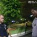 This screen grab taken from body camera video provided by the Atlanta Police Department shows Rayshard Brooks, right, as he speaks with Officer Garrett Rolfe.