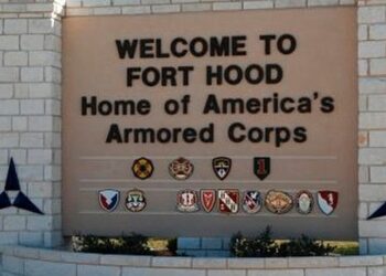 The main gate at the U.S. Army post at Fort Hood, Texas is pictured in this undated photograph, obtained on Nov. 5, 2009. 