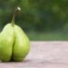 Cellulite food, diet concept, pear looks like a bottom