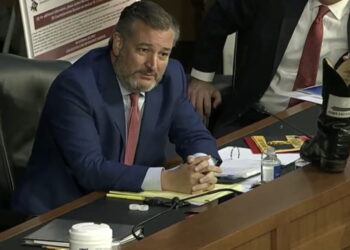 Ted Cruz Slams His Boot on the Desk in Senate Hearing With FBI Director Wray