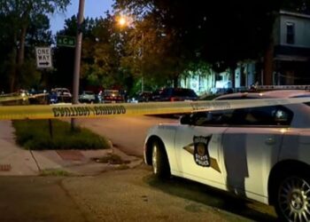 The shooting unfolded during a traffic stop near North 12th Street and C Street in Richmond, Indiana, on Wednesday.