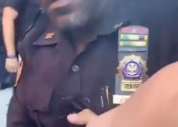 A photo of an NYPD cop.