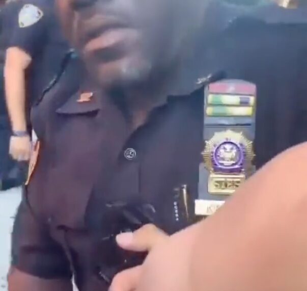 A photo of an NYPD cop.