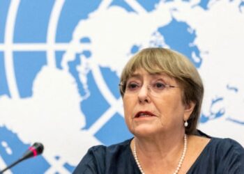 The outgoing UN human rights chief, Michelle Bachelet.