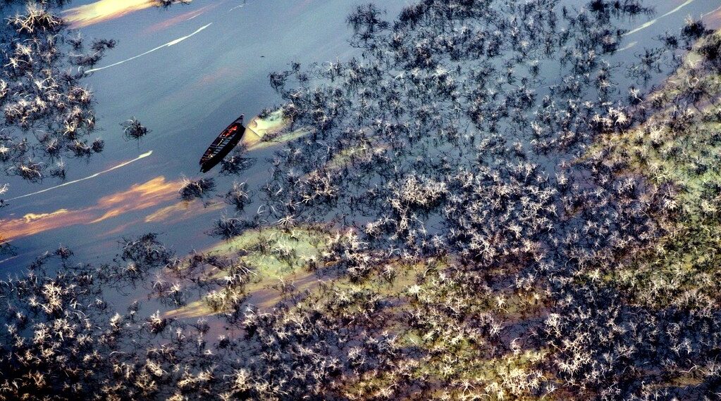 Image of an oil spill in Nigeria