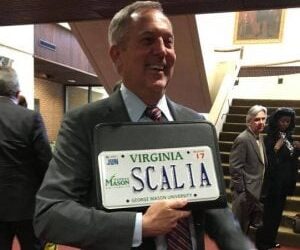 Dean Butler George Mason Antonin Scalia Vanity License Plate