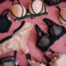 Sophisticated lace and silk women bra and panties