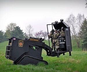 The Rook is outfitted with bulletproof glass and heavy-duty armor to protect against incoming gunfire.
