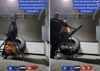 Woman calls 911 after getting stuck in exercise machine – Law Officer