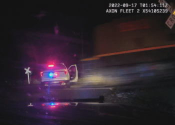 Colorado police release video showing the moment train smashes into patrol unit with suspect inside – Law Officer