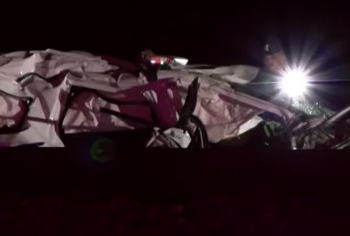 Officer on leave after train hits patrol car parked on tracks with suspect inside