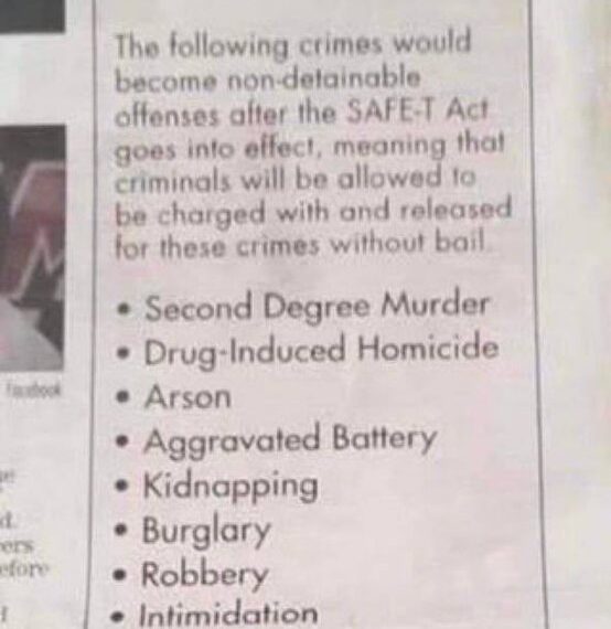 Illinois law will release accused murderers without bail – Law Officer