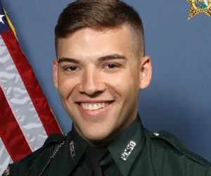 Deputy Blane Lane, 21, was sworn in as a deputy sheriff in January.