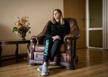 Alina Panina at the military hospital where she is recovering.