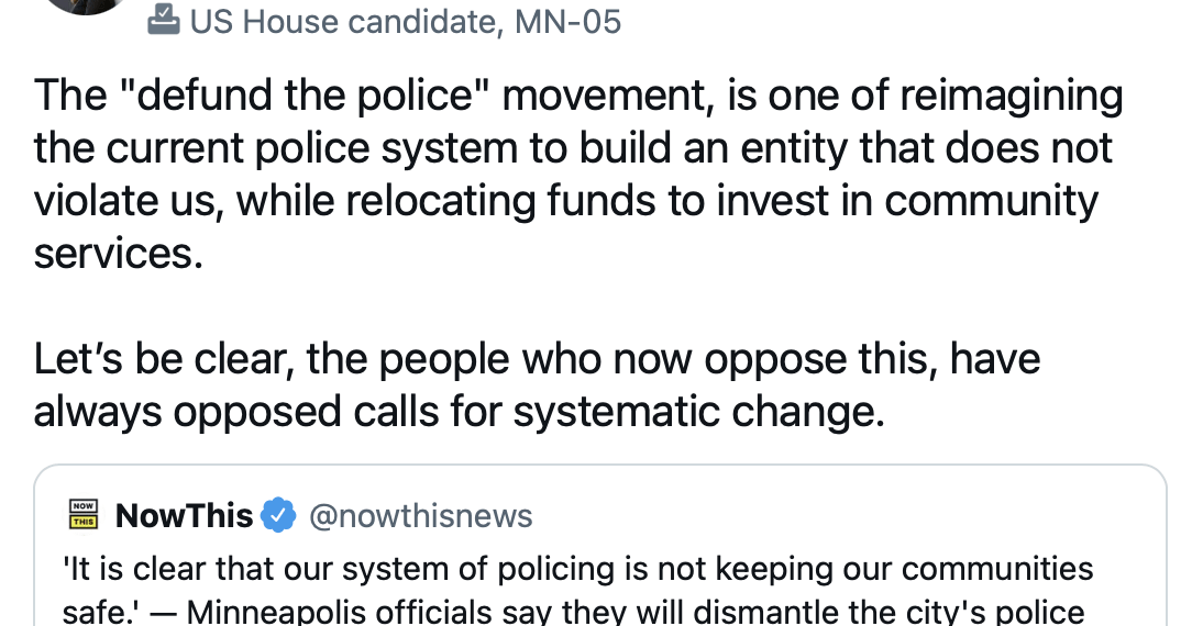 Ilhan Omar has now spent over $100,000 on security after call to defund police – Law Officer