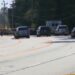 The crime scene where a Georgia police K9 and a possible murder conspiracy were shot dead.