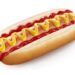Hot dog on white