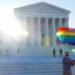 rainbow flag at Supreme Court SCOTUS gay marriage same sex marriage Obergefell v Hodges