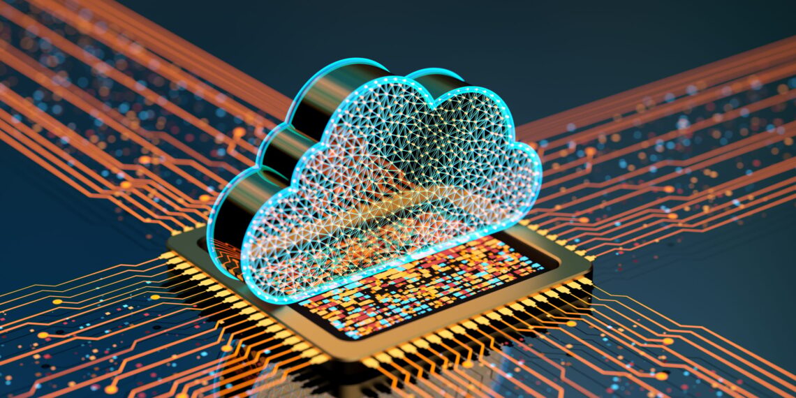 Abstract cloud computing technology concept
