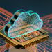Abstract cloud computing technology concept