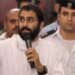 Alaa Abd el-Fattah speaking in court during his trial in Cairo in 2014.